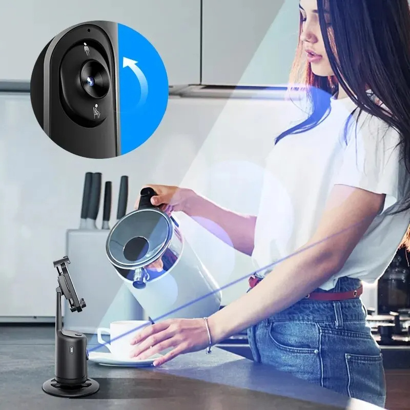 360 Auto Face Tracking Gimbal AI Smart Gimbal Face Tracking Auto Phone Holder For Smartphone Video Vlog Live Stabilizer Tripod - image 3