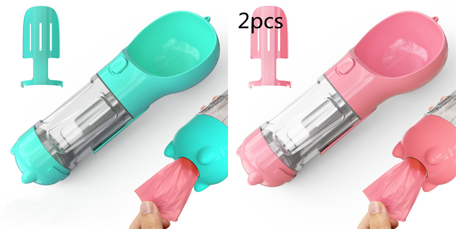 Pet Water Bottle Feeder Bowl Garbage Bag Storage Portable Pet Outdoor Travel 3 In 1 Dog Water Bottle - image 32