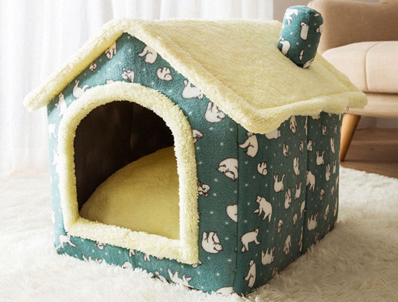 Foldable Dog House Pet Cat Bed Winter Dog Villa Sleep Kennel Removable Nest Warm Enclosed Cave Sofa Pets Supplies - image 46