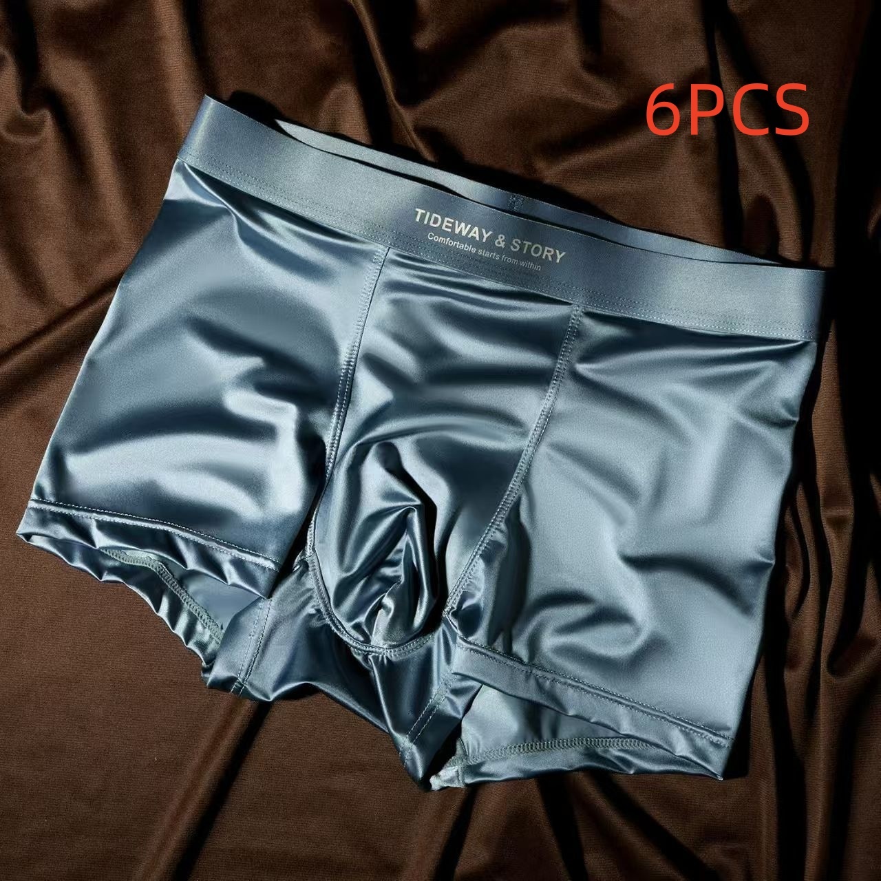 Ice Silk Mens Underwear Light Luxury Satin Boxers - image 34