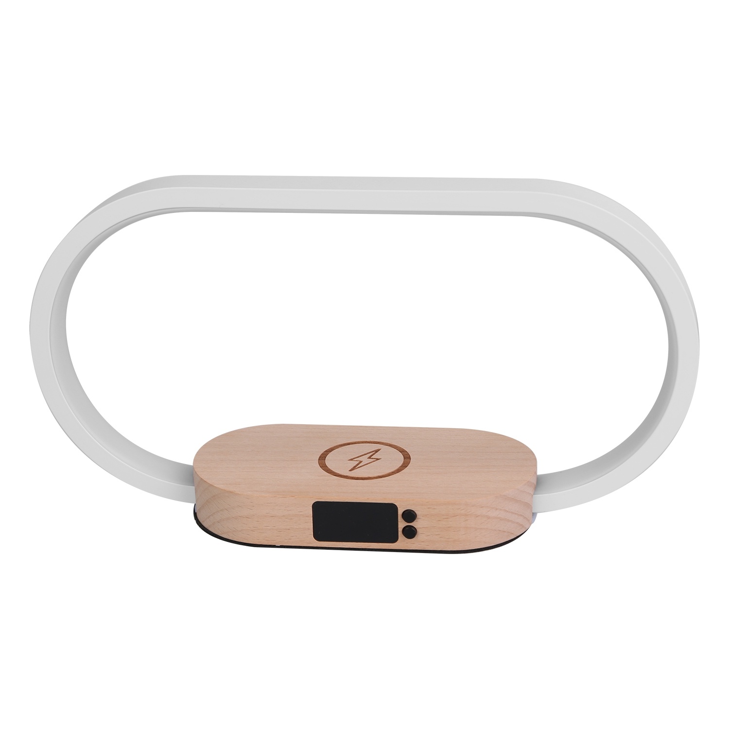 1 Set Bedside Table Lamp Touch Control Lamp With Clock Wireless Charging LED Desk Lamp Dimmable Nightstand Reading Lamp - image 2
