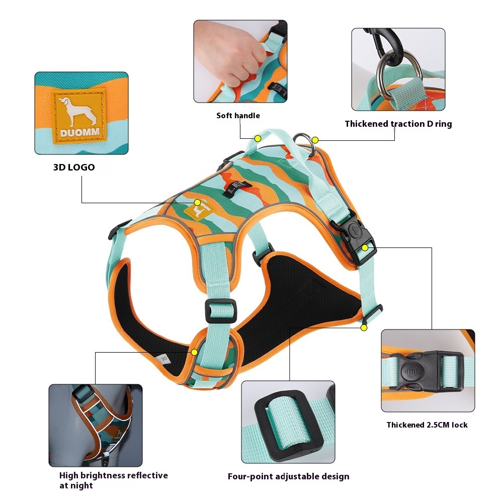 Dog Chest And Back Reflective Commuter Hand Holding Rope - image 2