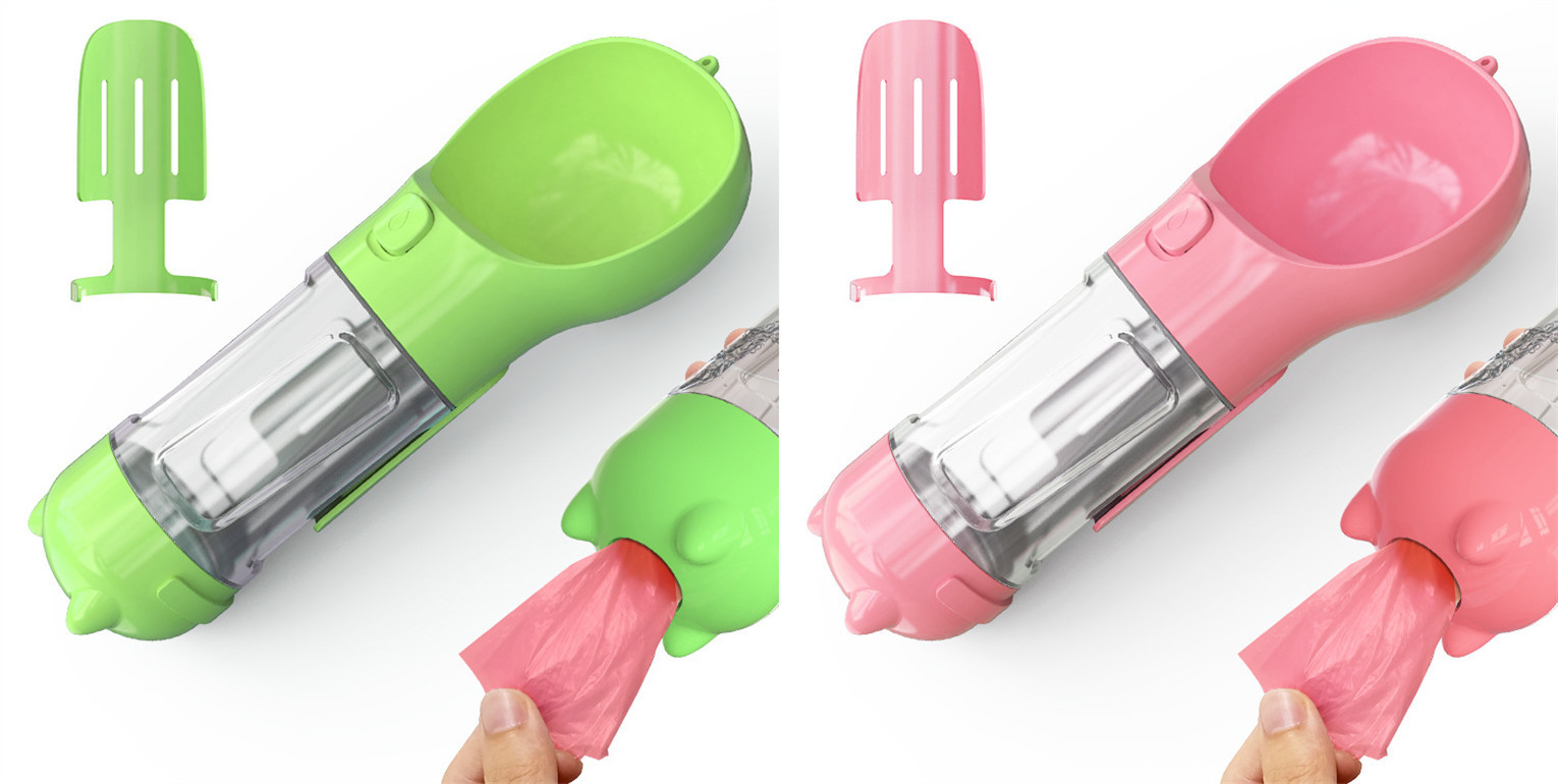 Pet Water Bottle Feeder Bowl Garbage Bag Storage Portable Pet Outdoor Travel 3 In 1 Dog Water Bottle - image 53