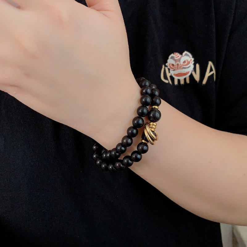 Ebony Double-layer Bracelet, Niche Ethnic Style For Men And Women - image 4