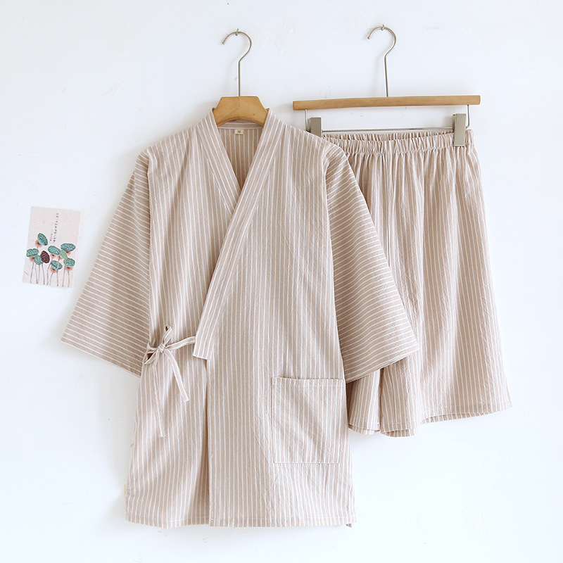 Washed Cotton Thin Striped Pajamas - image 18