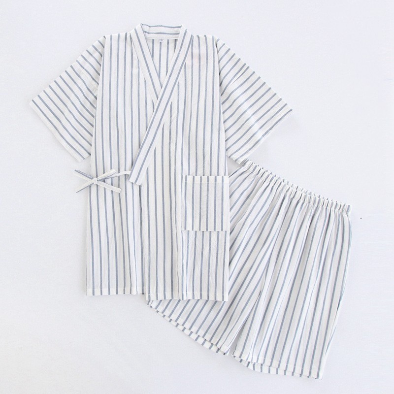 Washed Cotton Thin Striped Pajamas - image 7