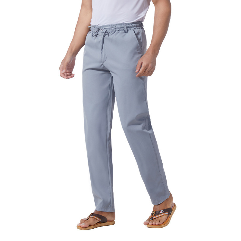 New Mens Solidcolor Linen Cotton Looseit Casual Pants - image 23