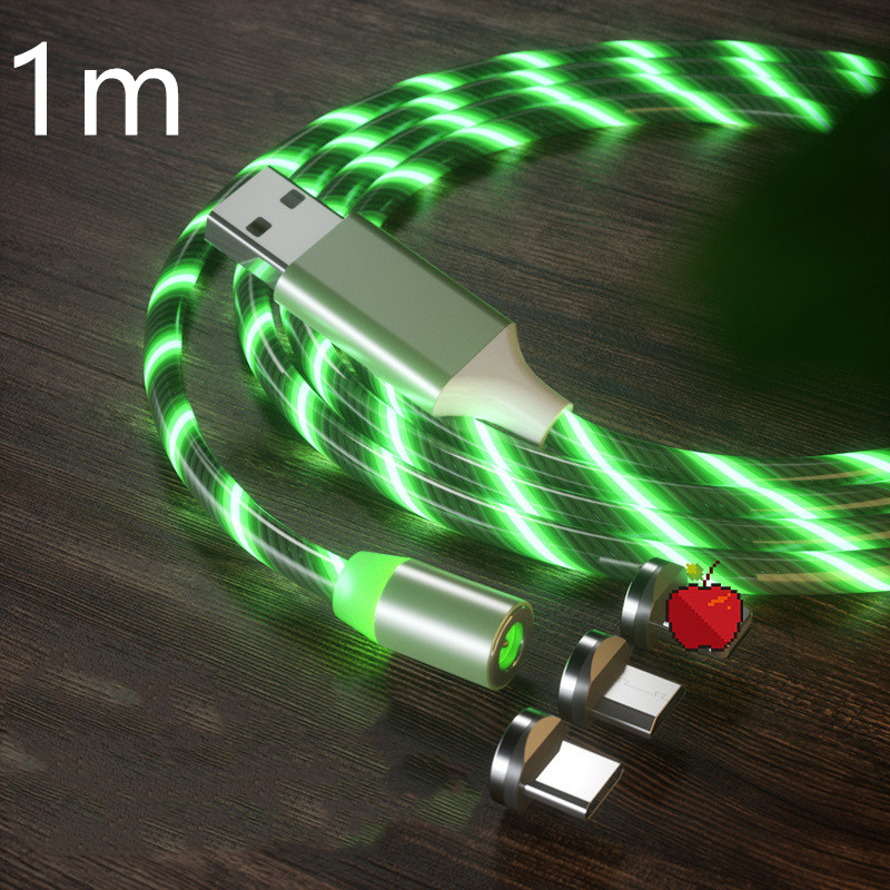 Magnetic Charging Cable Streamer Fast Charging Cable Lighting Micro USB Cable LED Magnet Charger Type-C Cable - image 30