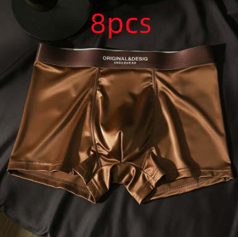 Men's Satin Light Luxury Ice Silk Underwear Summer Breathable Boxers Shorts New Boxers - image 18