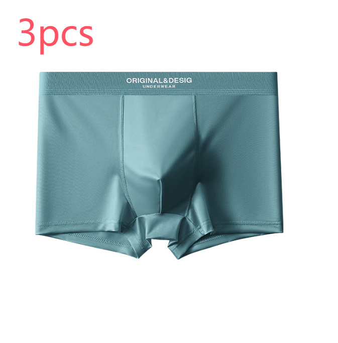 Men's Satin Light Luxury Ice Silk Underwear Summer Breathable Boxers Shorts New Boxers - image 12