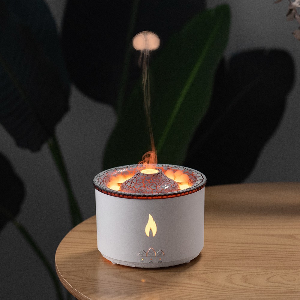 New Creative Ultrasonic Essential Oil Humidifier Volcano Aromatherapy Machine Spray Jellyfish Air Flame Humidifier Diffuser - image 10
