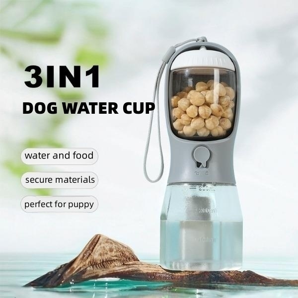 Dog Water Cup Drinking Food Garbage Bag Three-in-one Portable Small Multi-functional Pet Cups Pets Supplies - image 2