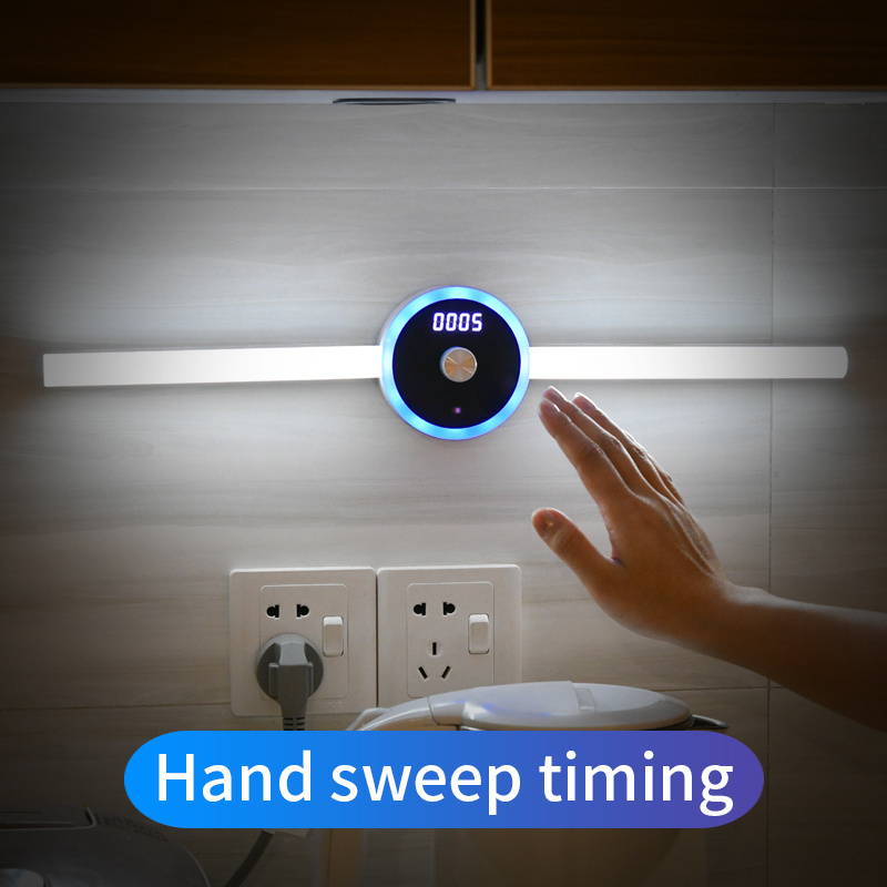 Smart Cabinet Light Clock Timing Sensor Light Removable LED Wardrobe Light Human Body Sensor Light - image 11
