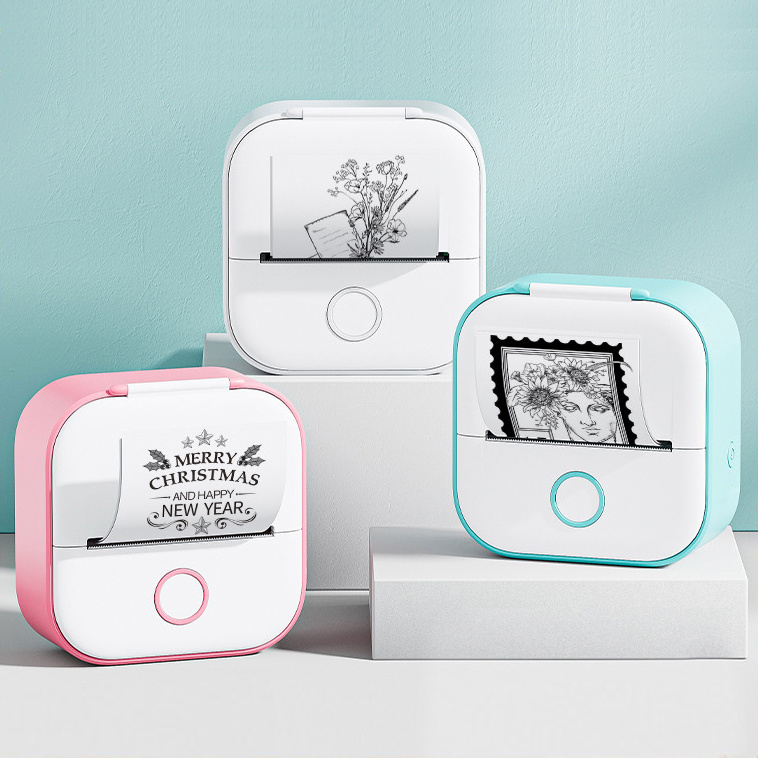 Portable Mini Thermal Label Printer Home Photo Printer Student Wrong Question Printer Bluetooth-compatible Mini Label Printer Price Tag - image 2