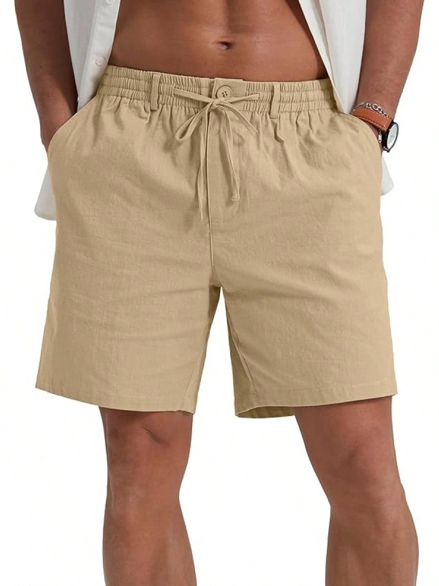 Drawstring Waist Solid-color Casual Athletic Shorts - image 22