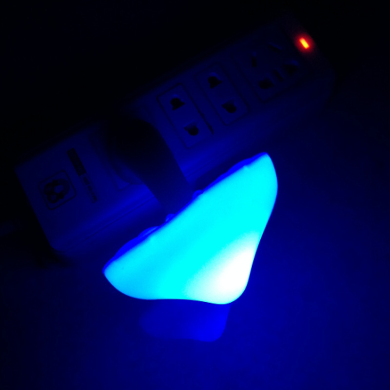 LED Night Light Mushroom Wall Socket Lamp EU US Plug Warm White Light-control Sensor Bedroom Light Home Decoration - image 32