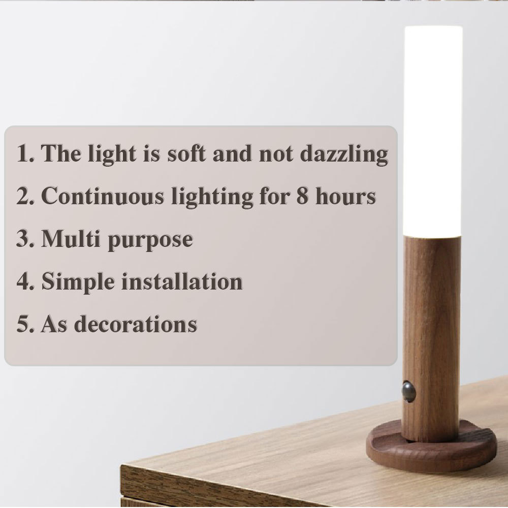 Auto LED USB Magnetic Wireless Night Light Corridors Porch Lights PIR Motion Sensor Wall Light Cabinet Lamp - image 6