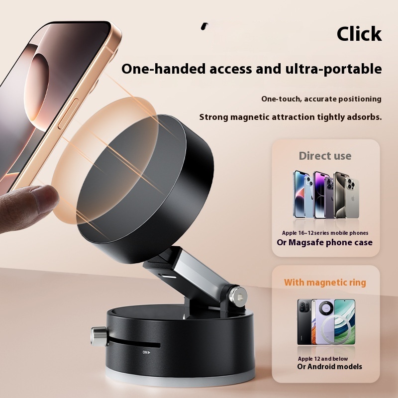 Foldable Magnetic Vacuum Car Phone Holder Foldable Suction Cup With Suction Cup Hands-Free Navigation For Smart Phone - image 4
