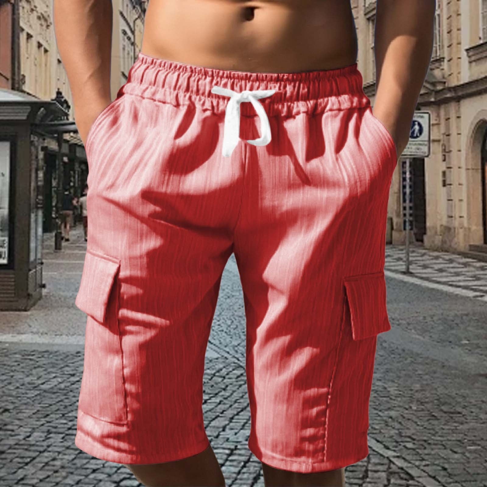 Multi-pocket Utility Five-point Shorts Sporty And Casual - image 52