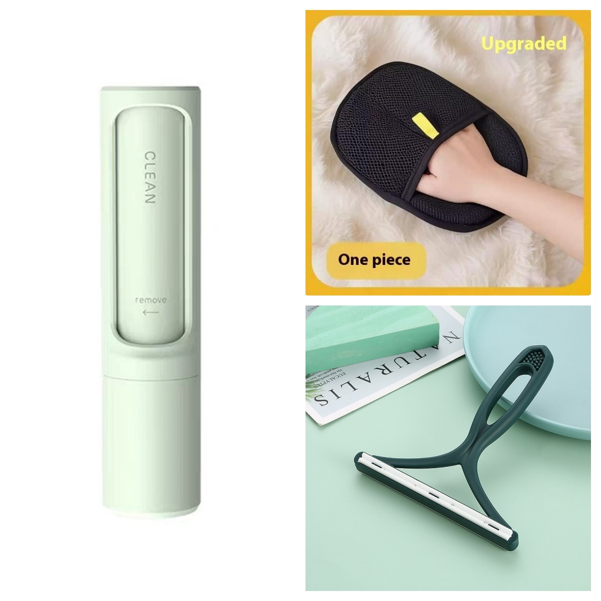 2-1 Reusable Pet Hair Remover Brush Lint Roller Portable Effective Self Cleaning Tool for Cat Dog Fur Hair Dust Removal Brush - image 29