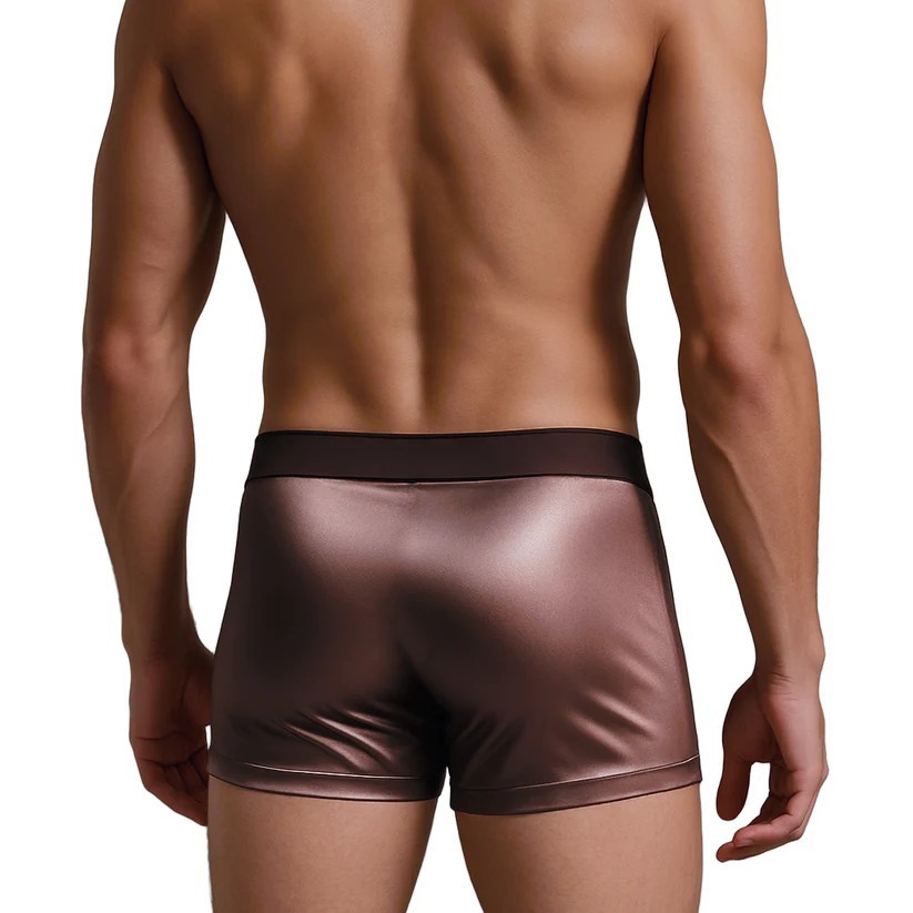 3pcs Satin Silk Boxer Briefs Mid Waist Underpants,Men's Light Luxury Satin Ice Silk Fashion Breathable Boxer Briefs, Silky Sexy Mens Underwear - image 3