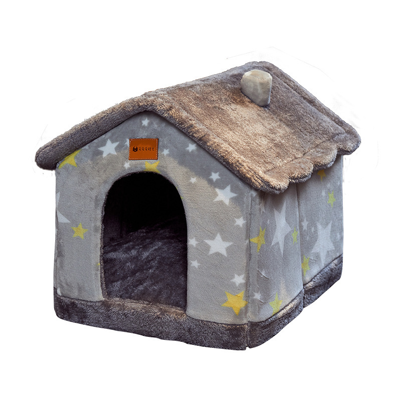 Foldable Dog House Pet Cat Bed Winter Dog Villa Sleep Kennel Removable Nest Warm Enclosed Cave Sofa Pets Supplies - image 3