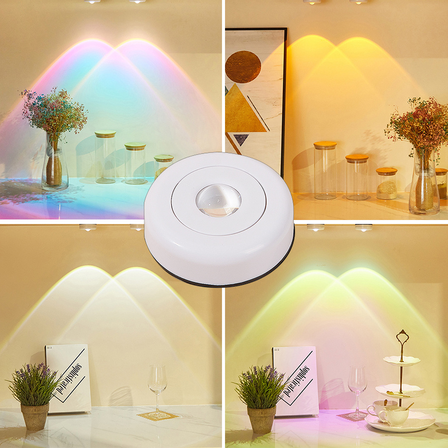 Led Lights Wireless Closet Kitchen Lights Under Furniture Battery Powered Sunset Nightlight Wall Lamp Bedroom Decoration Cabinet - image 2