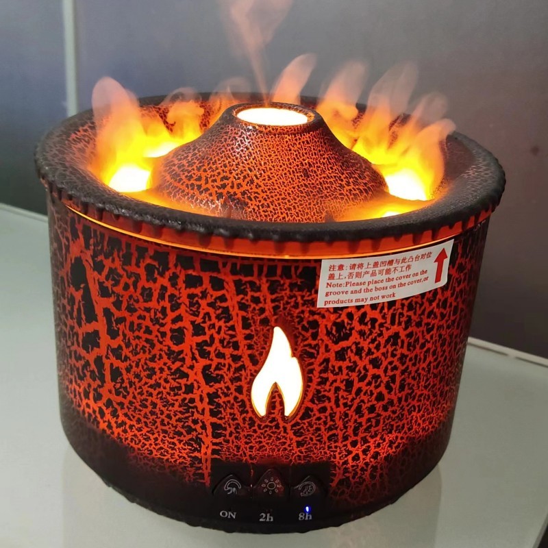 New Creative Ultrasonic Essential Oil Humidifier Volcano Aromatherapy Machine Spray Jellyfish Air Flame Humidifier Diffuser - image 33