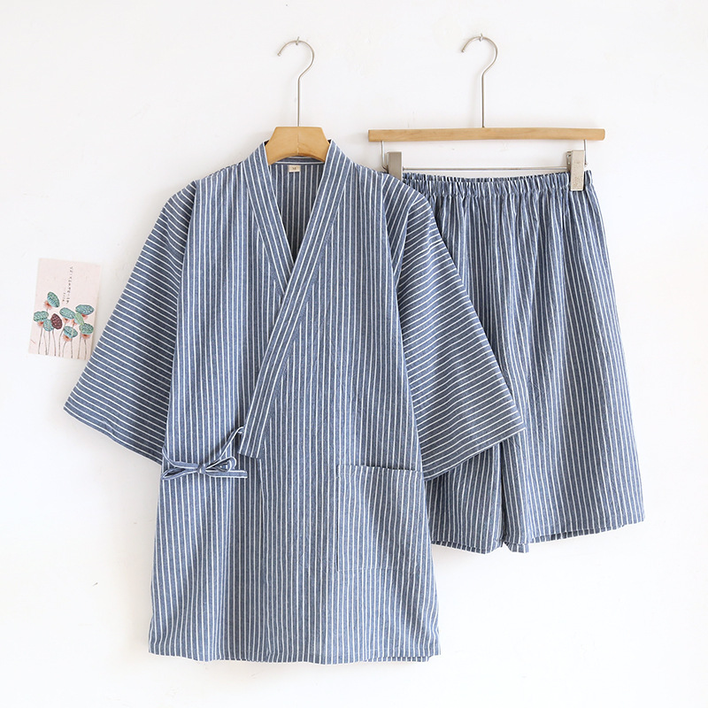 Washed Cotton Thin Striped Pajamas - image 16