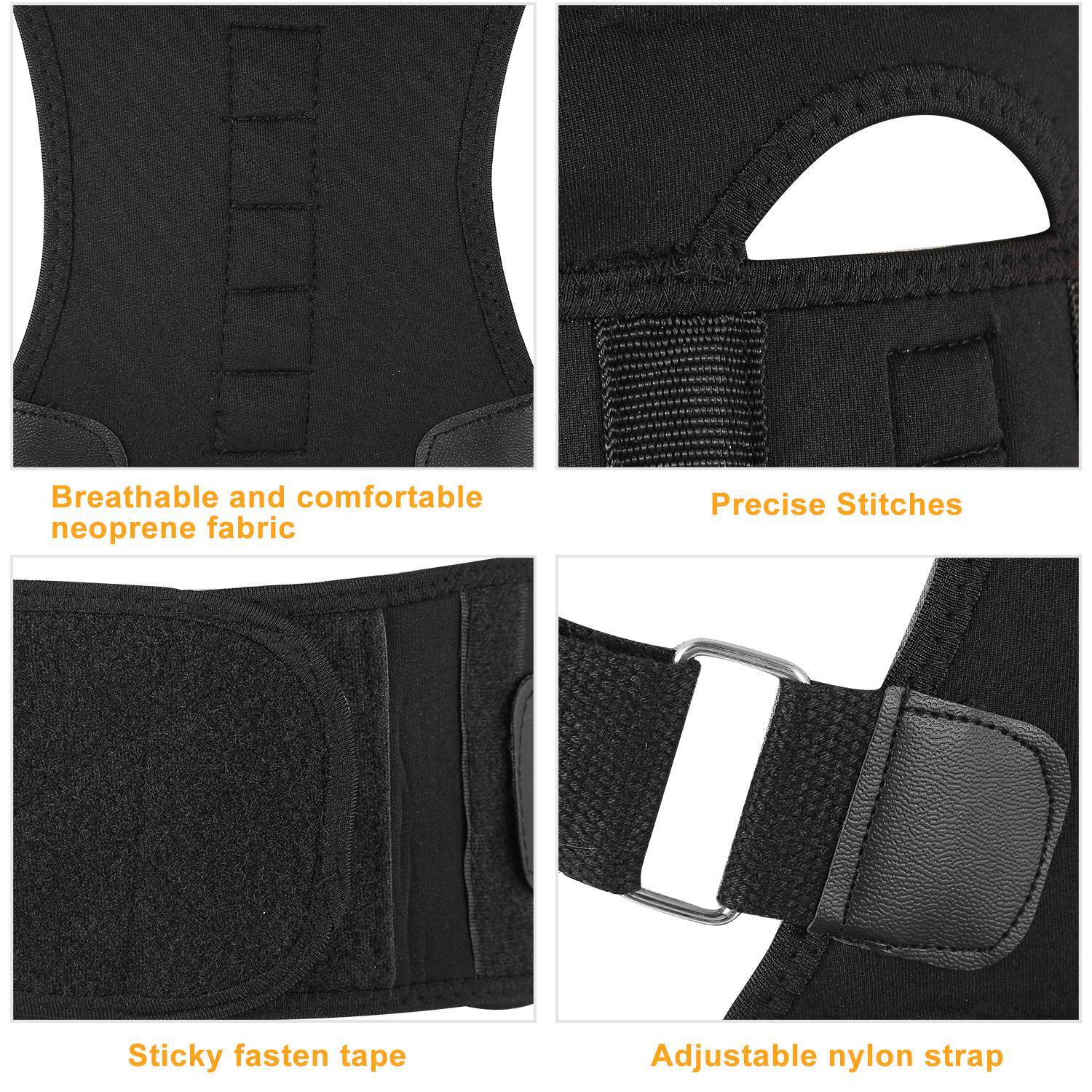 Unisex Posture Corrector Support Magnetic Lumbar Back Posture Support Belt Adjustable Upper Back Braces Clavicle Shoulder Brace Belt Pain Relief Therapy - image 4