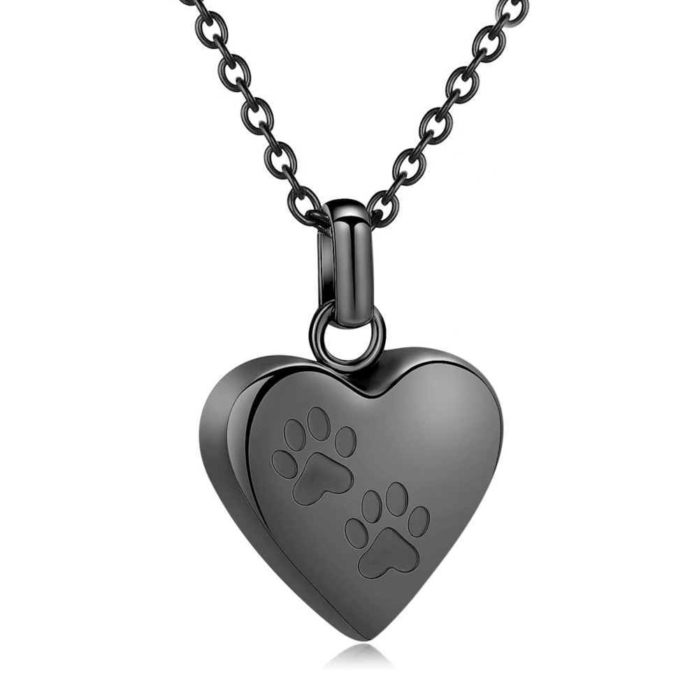 Stainless Steel Heart-shaped Openable Memorial Pendant - image 11
