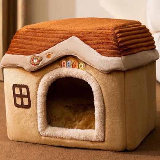 Foldable Dog House Pet Cat Bed Winter Dog Villa Sleep Kennel Removable Nest Warm Enclosed Cave Sofa Pets Supplies - image 17