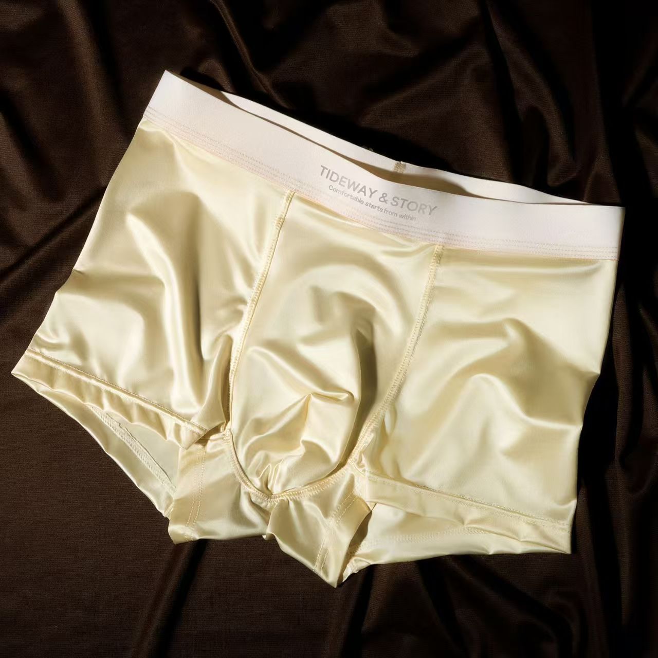 Ice Silk Mens Underwear Light Luxury Satin Boxers - image 57