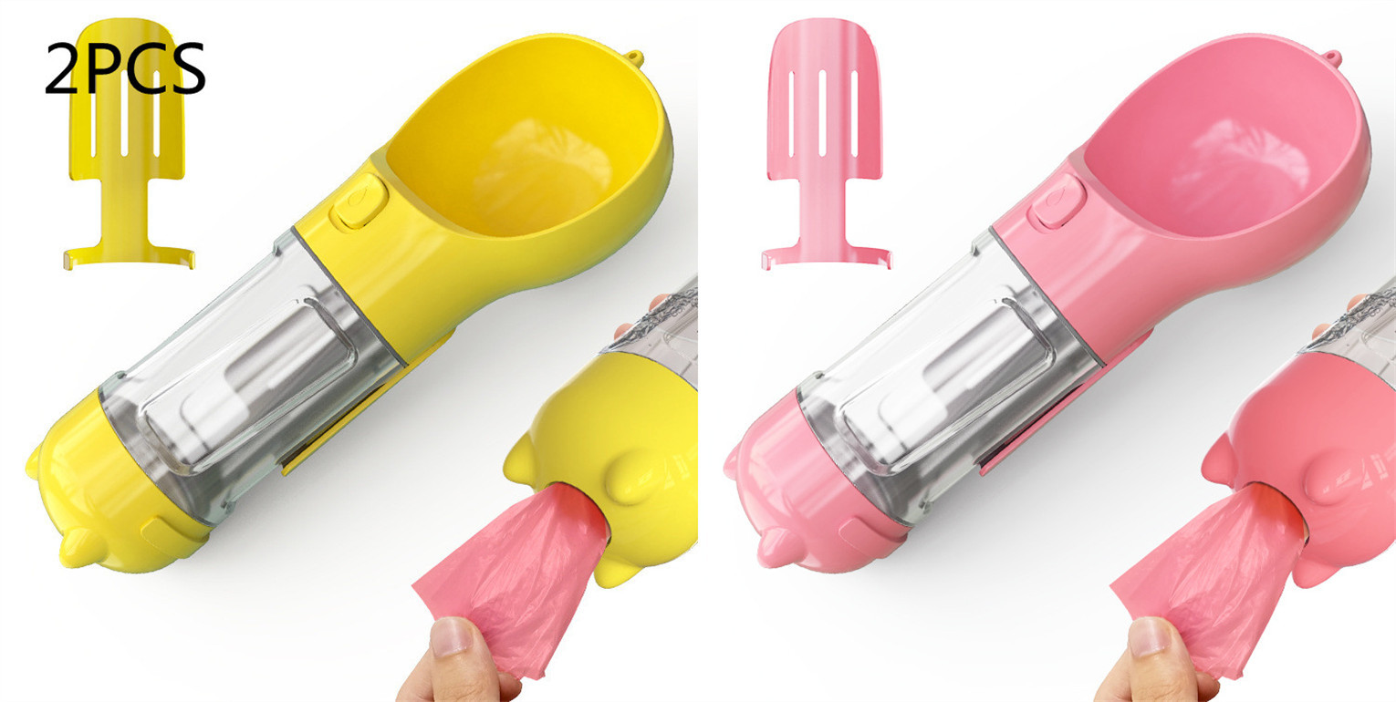 Pet Water Bottle Feeder Bowl Garbage Bag Storage Portable Pet Outdoor Travel 3 In 1 Dog Water Bottle - image 30