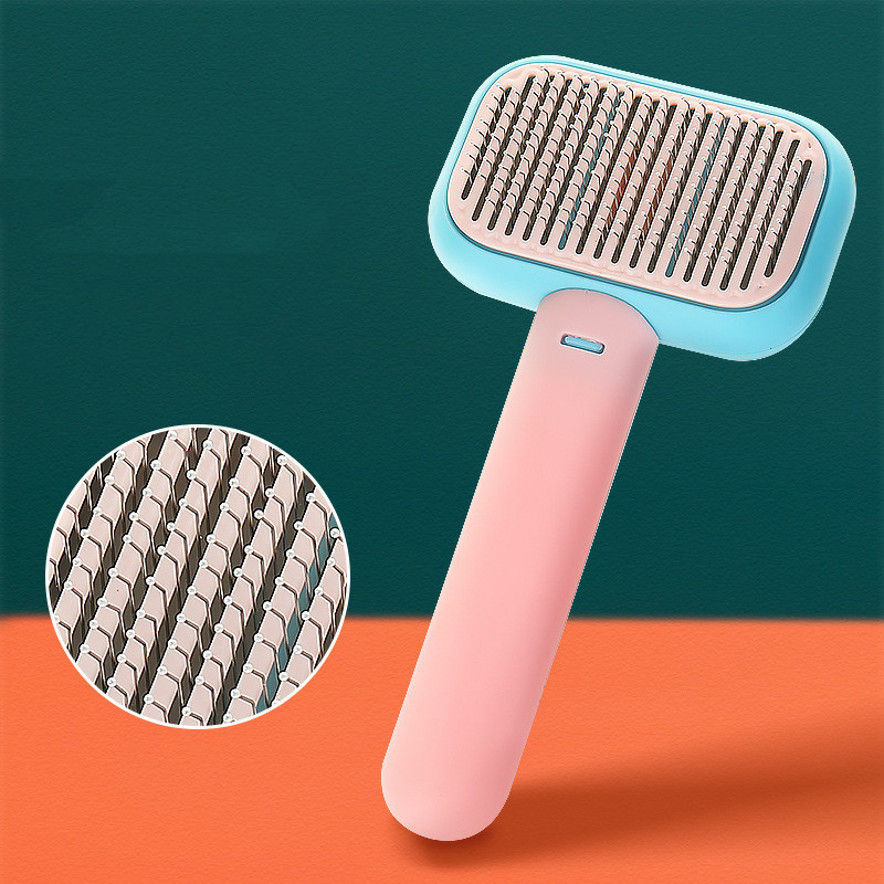 New Pet Cat Dog Hair Brush Hair Massage Comb Open-Knot Brush Grooming Cleaning Tool Stainless Steel Comb - image 5