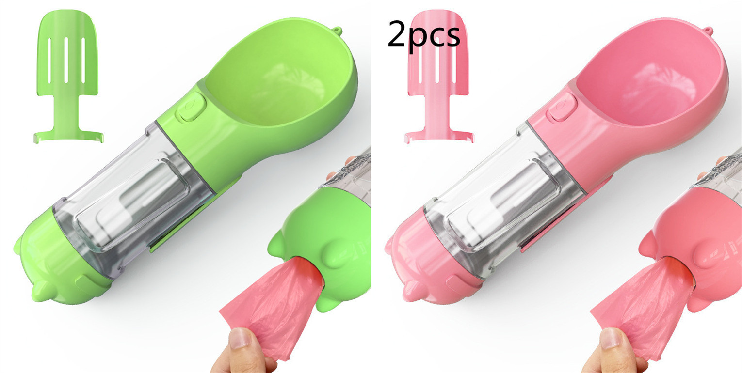 Pet Water Bottle Feeder Bowl Garbage Bag Storage Portable Pet Outdoor Travel 3 In 1 Dog Water Bottle - image 38