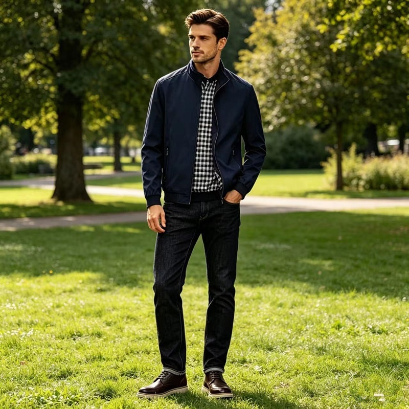 Autumn Coat Men's Trench Coat Casual Sporty Loose-fitting - image 2
