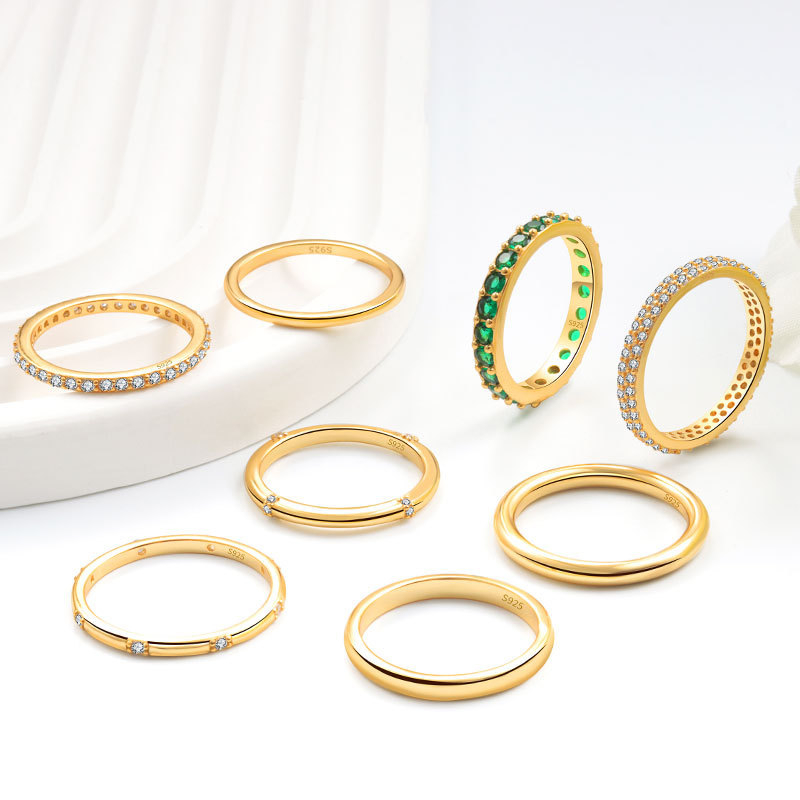 Stacked European And American-style Rings For Women