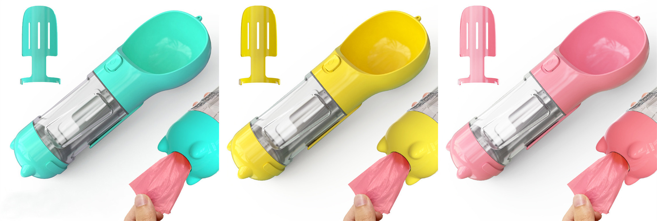 Pet Water Bottle Feeder Bowl Garbage Bag Storage Portable Pet Outdoor Travel 3 In 1 Dog Water Bottle - image 33
