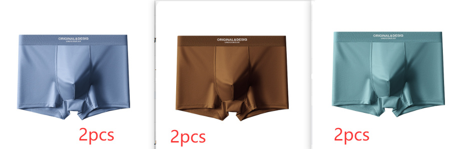 Men's Satin Light Luxury Ice Silk Underwear Summer Breathable Boxers Shorts New Boxers - image 26