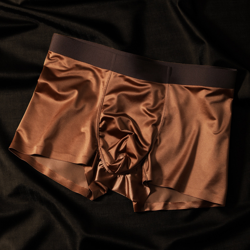 Comfortable And Healthy 10A Antibacterial Mulberry Silk Crotch High-Elastic Seamless Waistband Boxer Briefs - image 23
