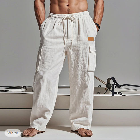 American-style Mens Cotton-linen Four-season Thin Breathable Workwear With Multiple Pockets - image 29