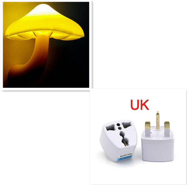 LED Night Light Mushroom Wall Socket Lamp EU US Plug Warm White Light-control Sensor Bedroom Light Home Decoration - image 25