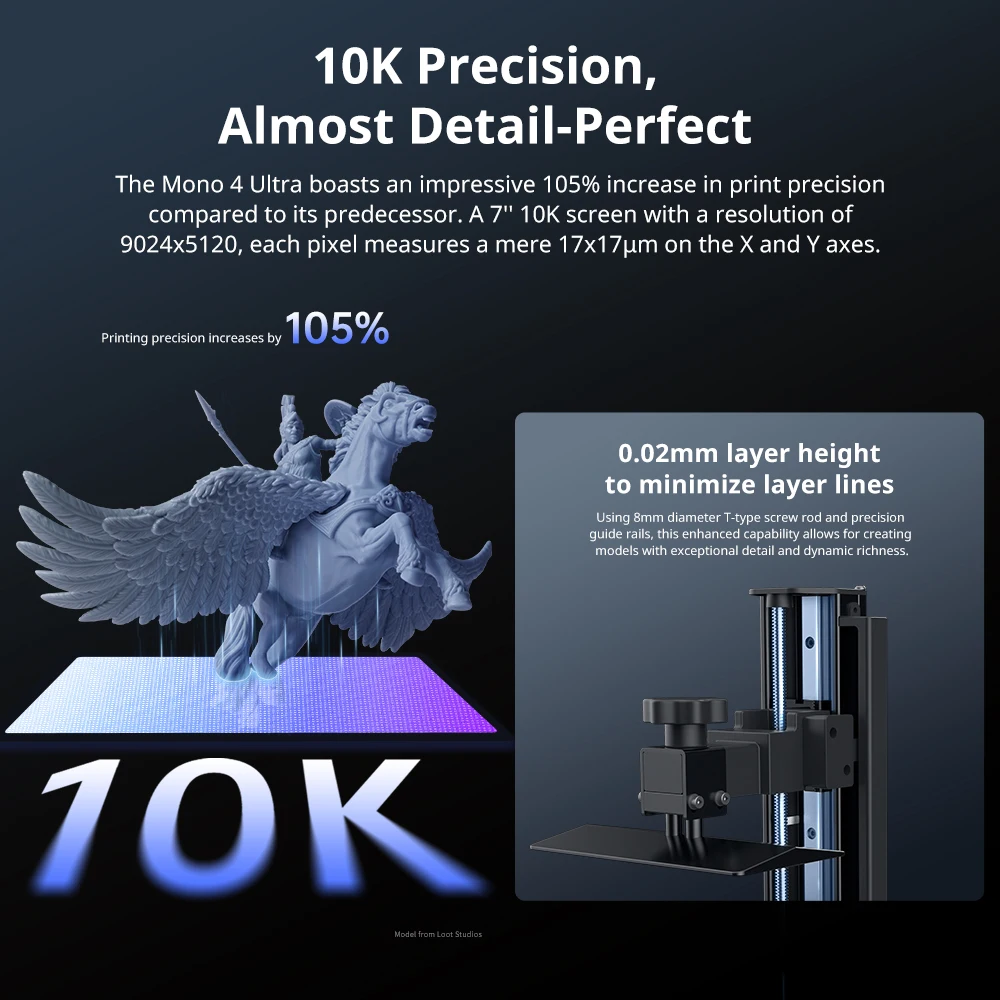 ANYCUBIC Photon Mono 4 Ultra AE Version LCD 3D Printer 7" 10K High Precision 3D Printing 2.2L Build Volume 236mm*231mm*430mm - image 2