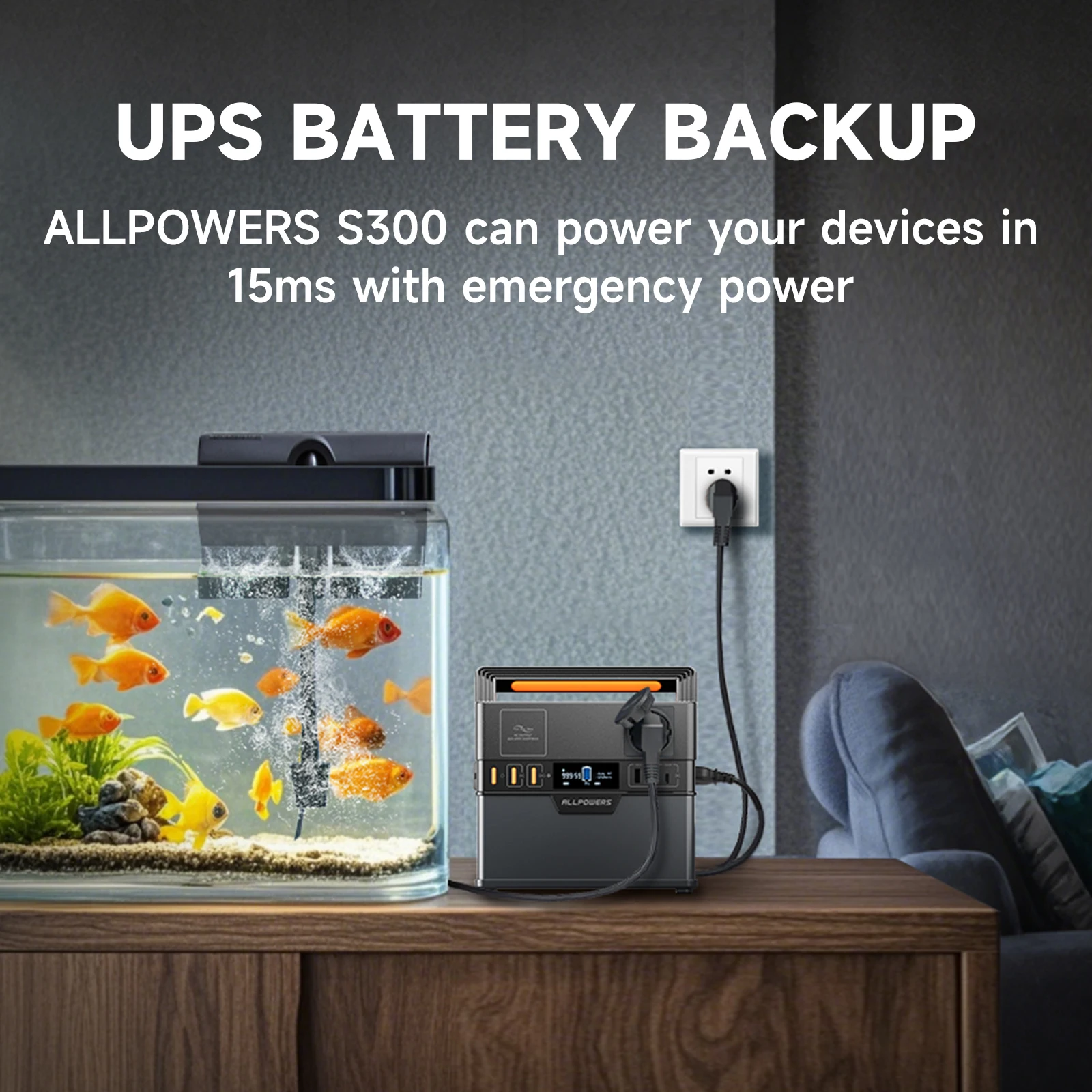 ALLPOWERS Portable Power Station 300W (Peak 500W), 288Wh Backup Battery Power Supply with Pure Sine Wave 110V / 220V AC Outlets - image 6