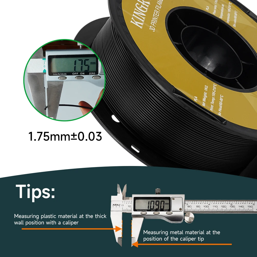 KINGROON 10KG PLA/ ABS/ PETG Filament 1.75mm Black White Gray , Wholesale 10 Rolls PLA ABS PETG Plastic For 3D Printer - image 3