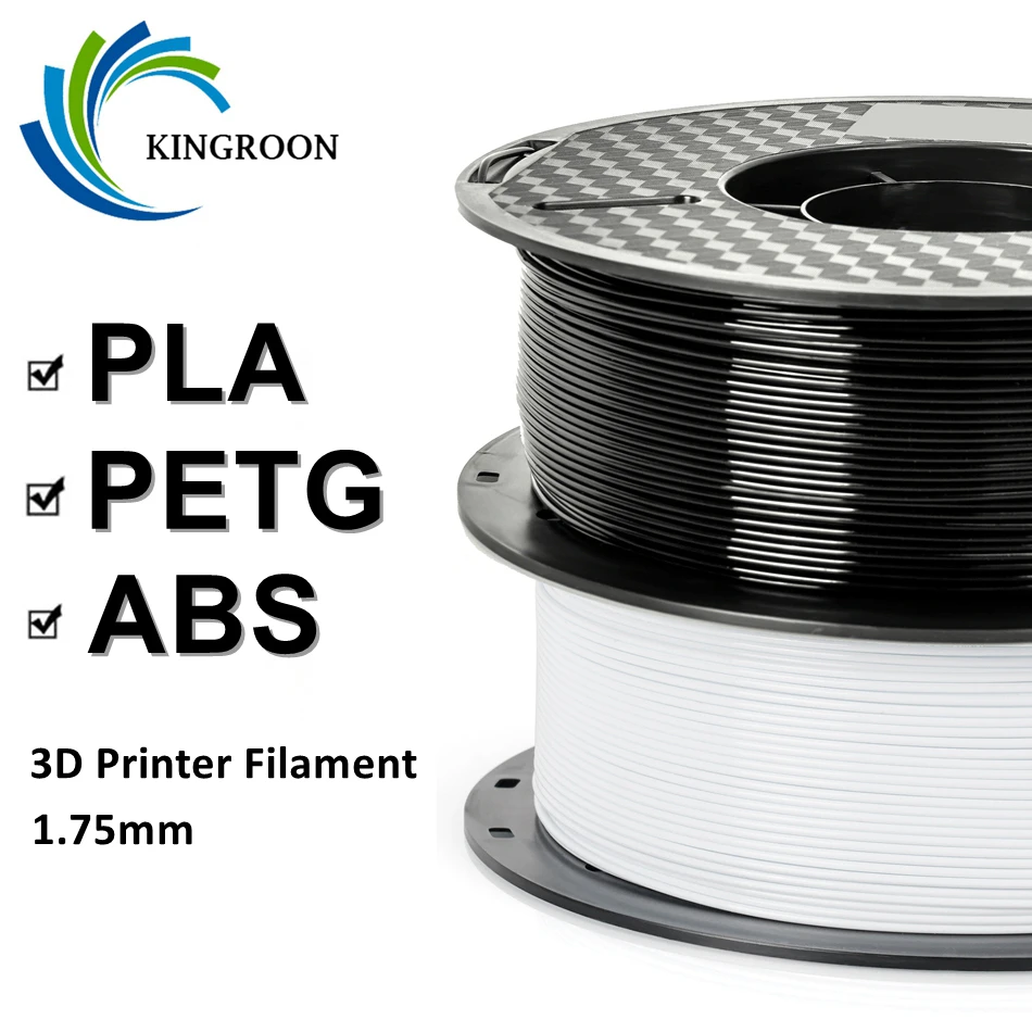 KINGROON 10KG PLA/ ABS/ PETG Filament 1.75mm Black White Gray , Wholesale 10 Rolls PLA ABS PETG Plastic For 3D Printer - image 2