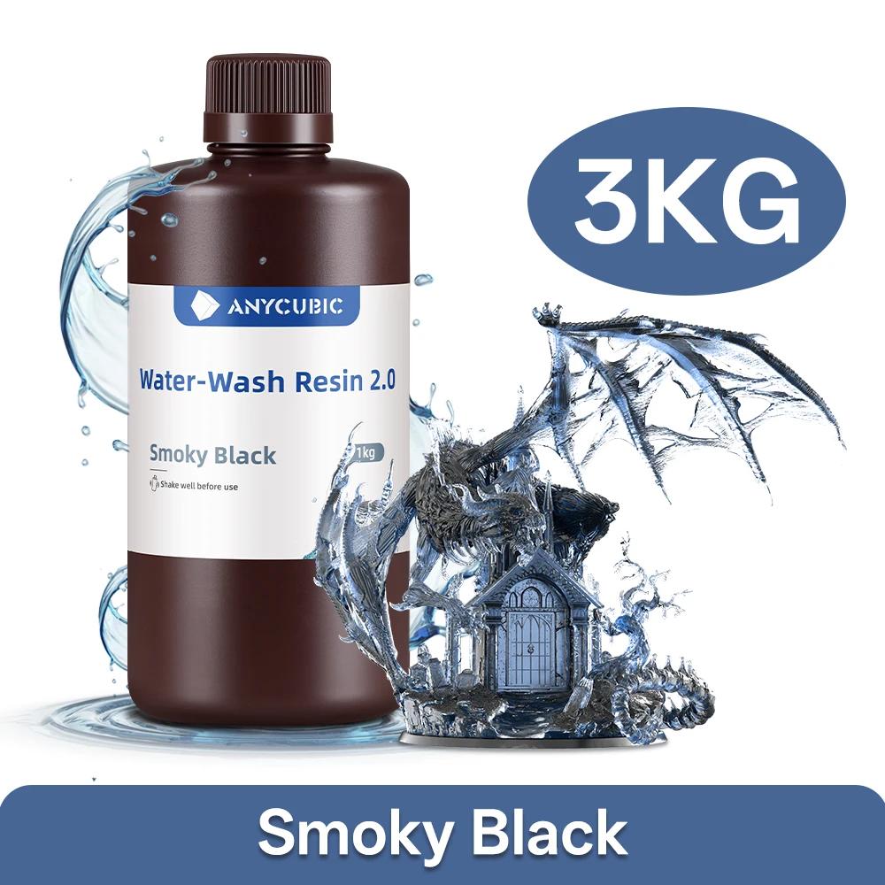 ANYCUBIC Water-Wash Resin 3kg High Precision Low Odor Low Viscosity 3D Printing Standard Photopolymer For LCD 3D Printer - image 8