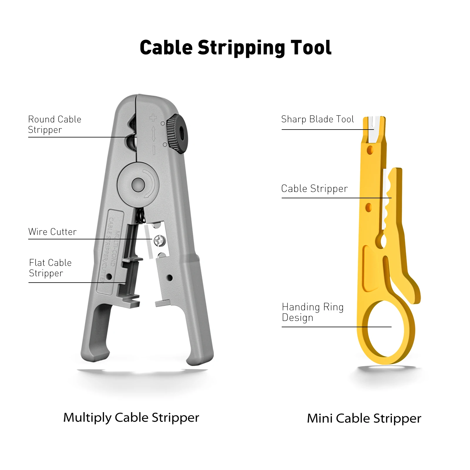 ZoeRax RJ45 CAT6 CAT5E CAT5 Crimp Tool Kit,Crimp tool,Cable Tester,Wire Cutter and Stripper,Blade,50PCS Connectors and Boots - image 5