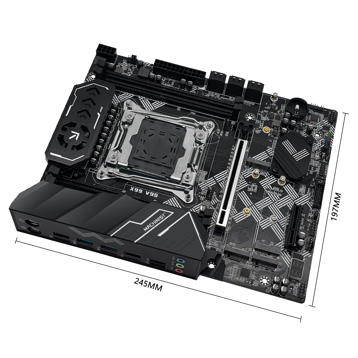 MACHINIST X99 V9S Motherboard Support TPM2.0 LGA 2011-3 Xeon E5 CPU DDR4 RAM C612 Chip with 3*NVME M.2 Slot SATA3.0 Black Armor - image 4